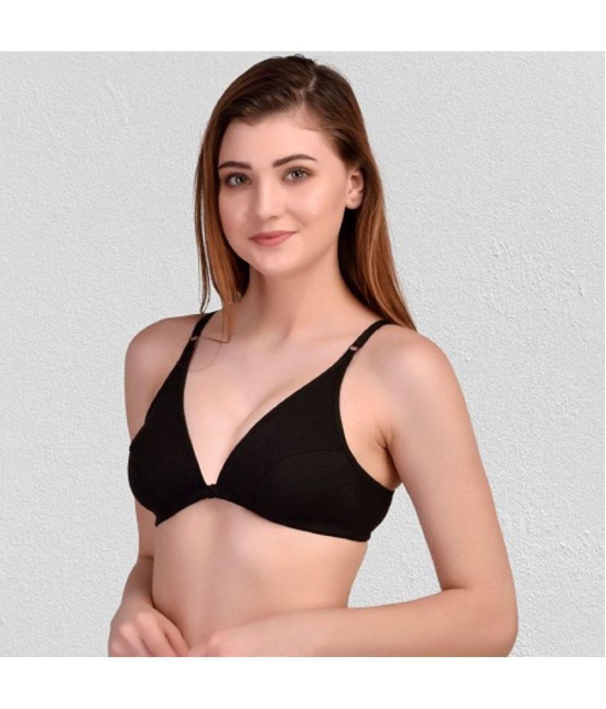 Zourt - Black Cotton Non Padded Women's Minimizer Bra ( Pack of 1 ) - None