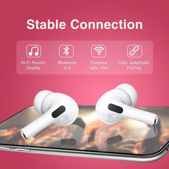 Tecsox TecPod Airbuds Bluetooth Bluetooth Earphone In Ear Powerfull Bass White