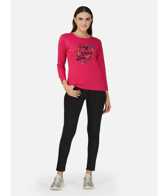 CHOZI - Pink Cotton Regular Fit Womens T-Shirt ( Pack of 1 ) - None