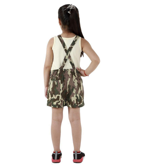 Kids Cave - Green Polyester Girls Dungarees ( Pack of 1 ) - None