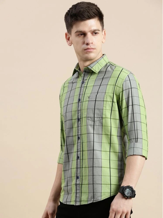 Showoff Cotton Blend Regular Fit Checks Full Sleeves Mens Casual Shirt - Green ( Pack of 1 ) - None