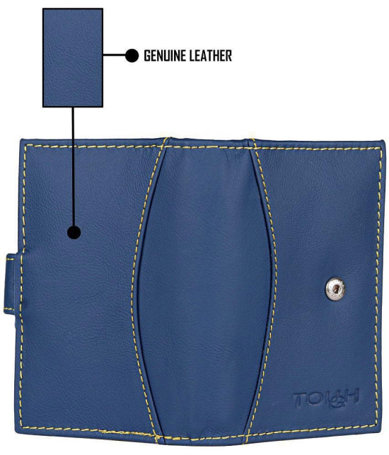 Tough - Leather Card Holder ( Pack of 1 ) - Blue