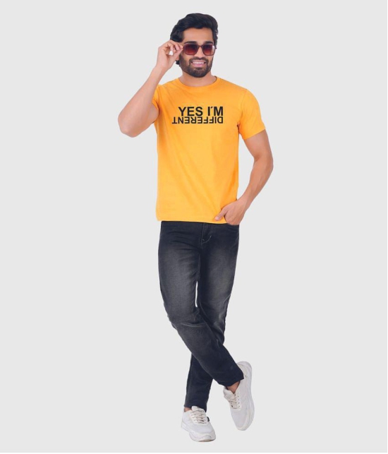 ferocious - Yellow Cotton Regular Fit Men's T-Shirt ( Pack of 1 ) - None