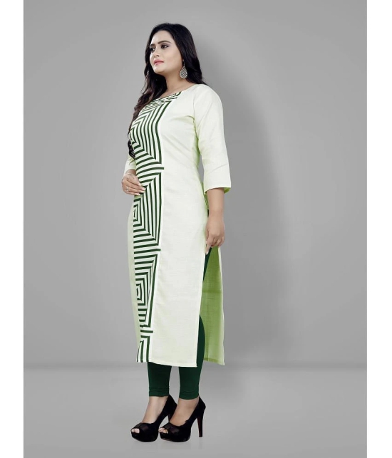 Lerkiza Off White Cotton Straight Kurti - Single - M