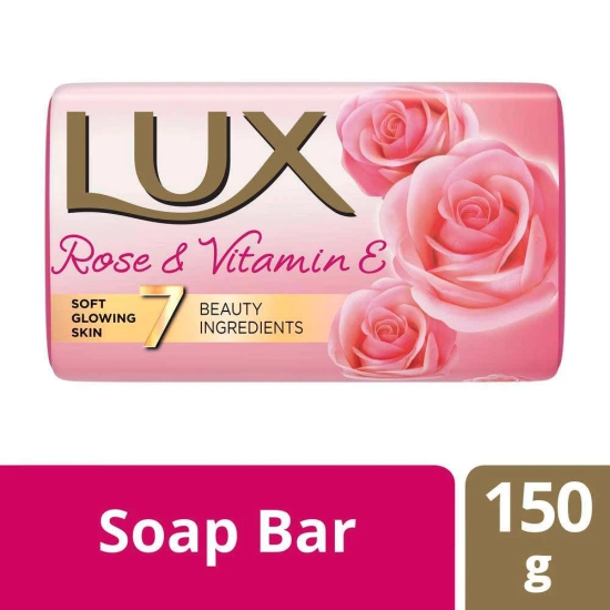 Lux Soft Glow Rose & Vitamin E For Glowing Skin Soap Beauty Soap 150 G