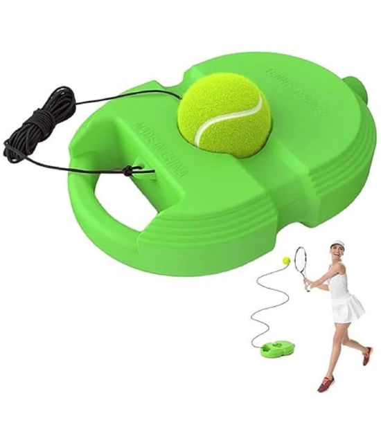 sevriza Tennis Trainer Rebound Ball with String Solo Tennis Trainer Set Self Tennis Practice Ball with String Cricket Trainer Rebound Ball with Rope Fill Sand or Water (Multicolor) (No Racke