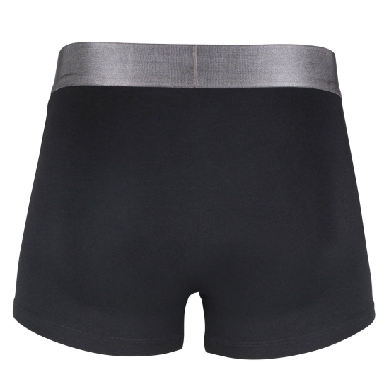 Men's Mid-Rise Premia Cotton Trunk With Elasticated Band - Black Black L