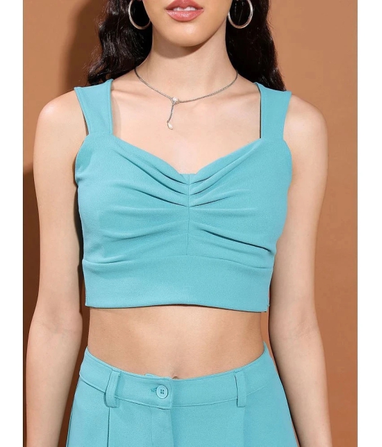 Ketch Sea Green Solid Pant Top Set - None