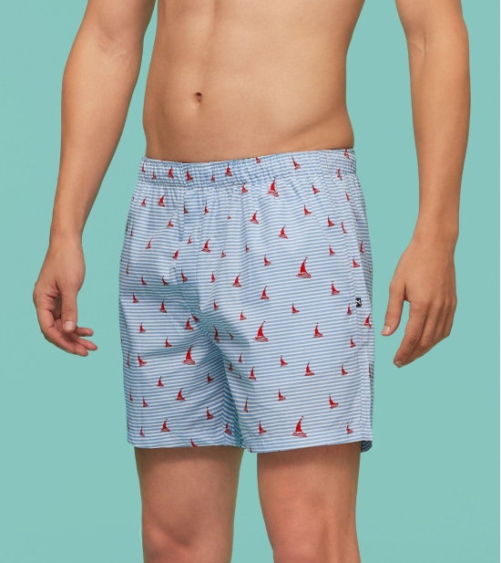 Remix Cotton Boxers Sailor Blue L