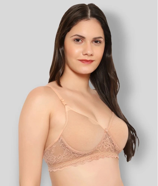 KYODO Pack of 1 Cotton Lightly Padded Womens Everyday Bra ( Beige ) - 38B