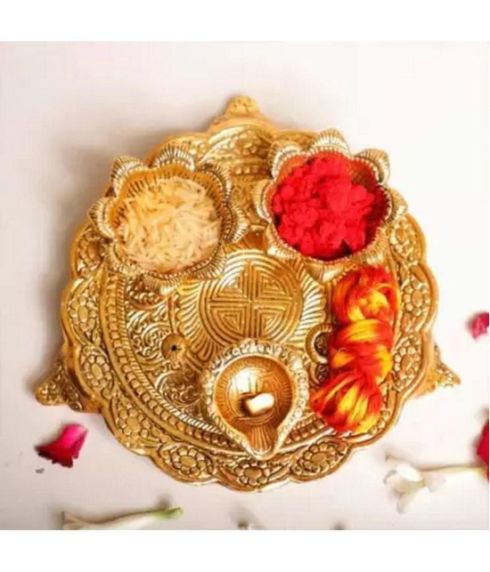 TISYAA - Pooja Thali 25 cm ( Pack of 1 )