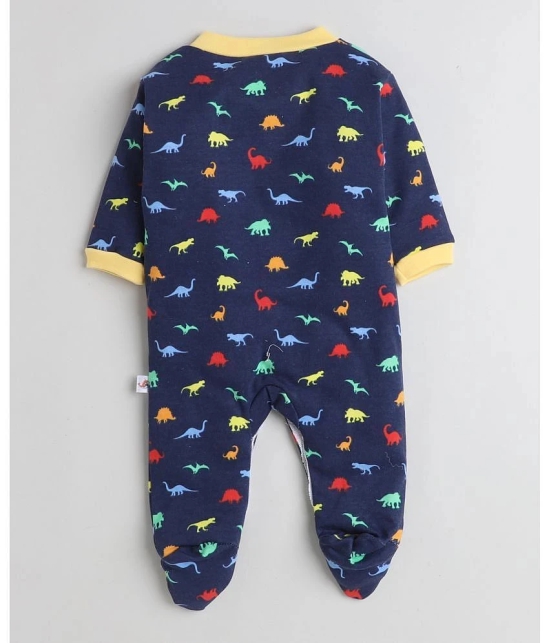 BUMZEE - Navy Cotton Rompers For Baby Boy ( Pack of 3 ) - None