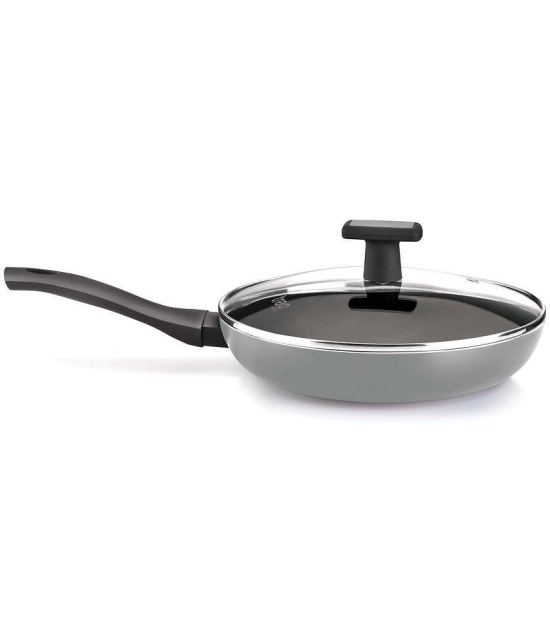 Milton Pro Cook Black Pearl Induction Fry Pan with Glass Lid, 28 cm /2.5 Litre