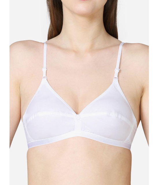 VStar - White Cotton Non Padded Women's Everyday Bra ( Pack of 1 ) - None