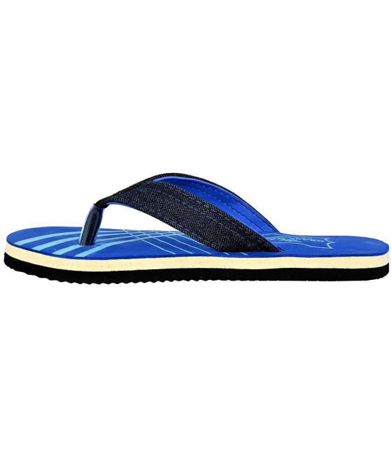 GRASS WALK - Blue Mens Thong Flip Flop - None