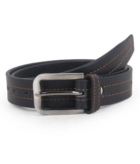 Zacharias Boys Synthetic Leather Belt for kids (Pack of 1) (kb-21_Black) (6-10 Years) - None