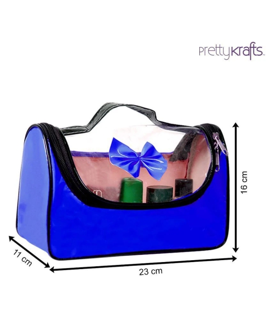 PrettyKrafts Blue Vanity Kit and pouches - 1 Pc - Blue