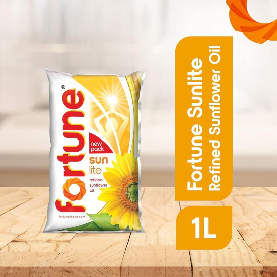 Fortune Sunflower Oil 1L  Pouch