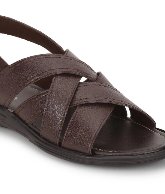 UrbanMark Men Comfortable Faux Leather Slip-On Floaters Sandals - None