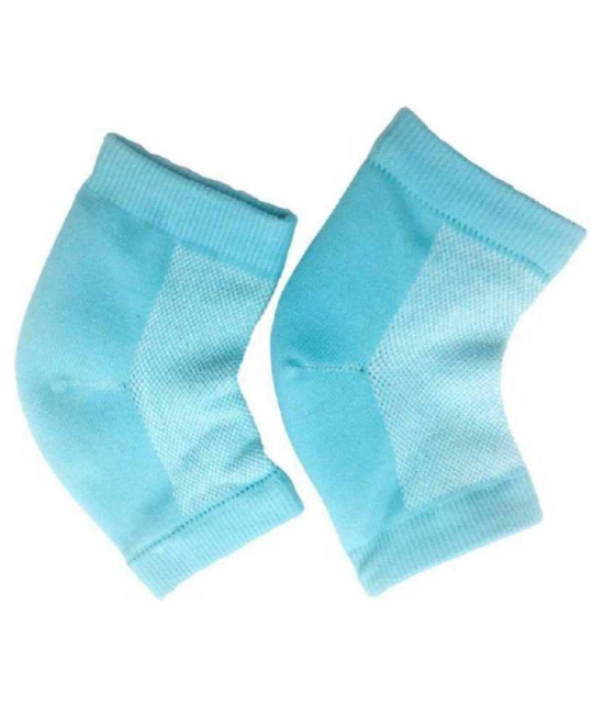 Silicone Gel Pad Socks Heel Support 1 Pair In Blue - None