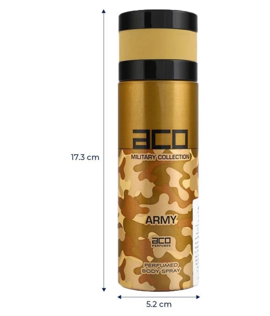 Aco Army Deodorant Body Spray For Men, 200ml - 200ml