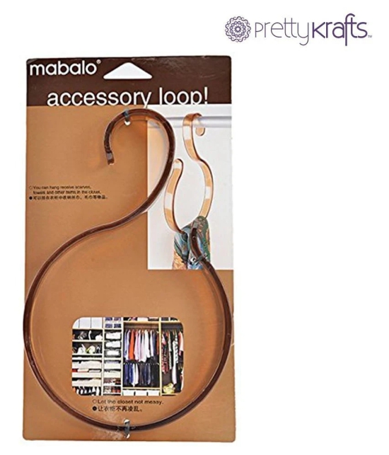 PrettyKrafts Unbreakable Plastic Single Hook Accessory Loop, Multicolour Pack of 2