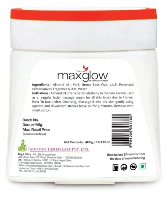 MaxGlow HONEY ALMOND MASSAGE CREAM - 100 GM Day Cream 100 gm Pack of 2