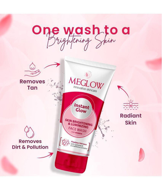 Meglow Instant Glow Skin Brightening Facewash for Women 70g Pack of 5