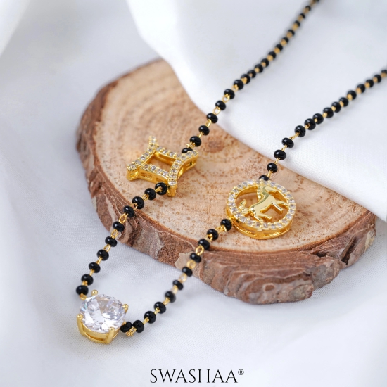 Samaa 18K Gold Plated Mangalsutra-Gold