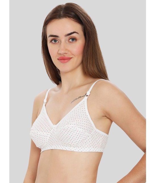 ILRASO - White Cotton Blend Non Padded Women's T-Shirt Bra ( Pack of 1 ) - None