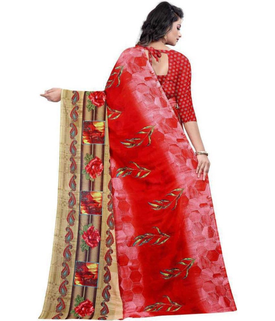 LEELAVATI - Multicolor Georgette Saree With Blouse Piece ( Pack of 2 ) - Multicolor