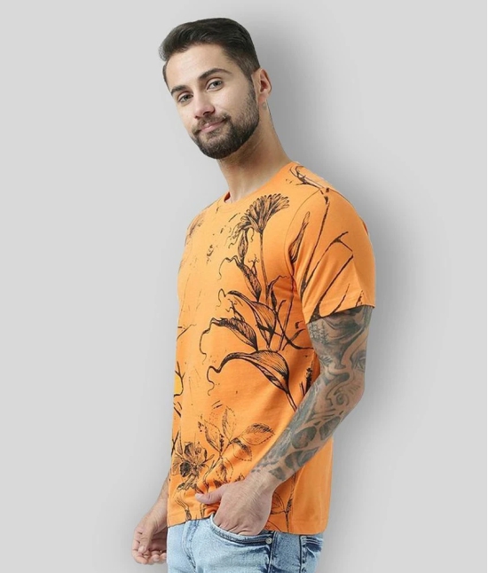 Huetrap - Orange Cotton Regular Fit Mens T-Shirt ( Pack of 1 ) - None