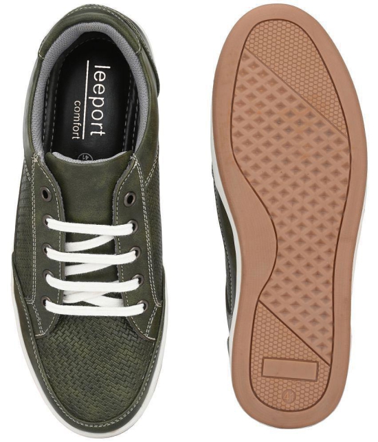 Leeport - Olive Mens Sneakers - None