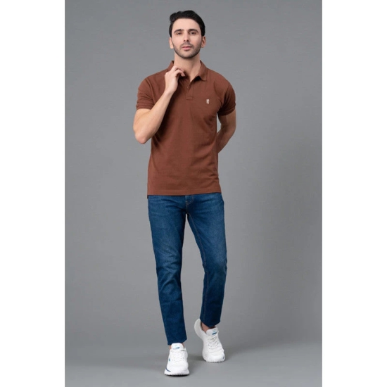 RedTape Brown Men Polo T-Shirt | Casual Cotton T-Shirt | Half Sleeves Polo T-Shirt