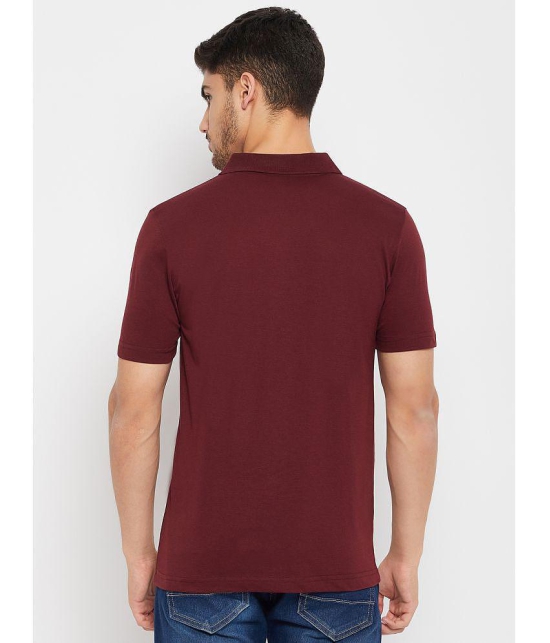 UNIBERRY - Maroon Cotton Blend Regular Fit Mens Polo T Shirt ( Pack of 2 ) - None