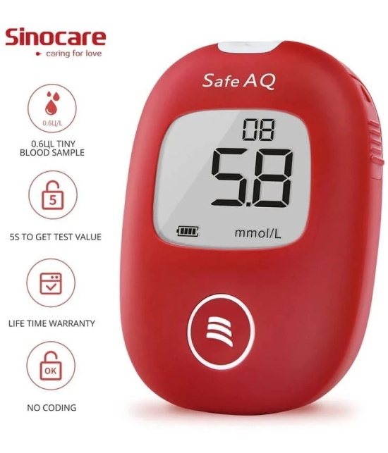 SINOCARE SAFE AQ &10 STRIPS Glucometer