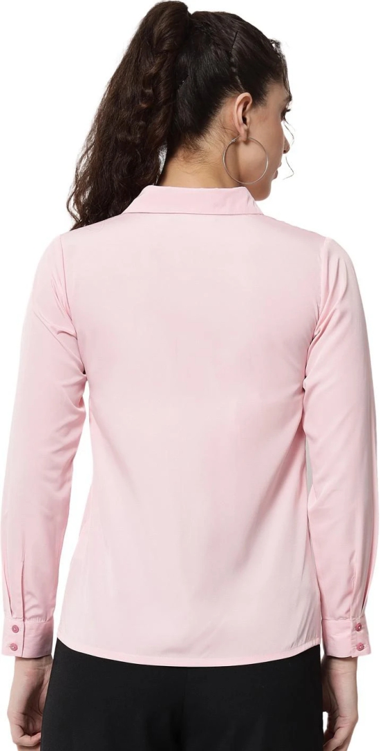 ALL WAYS YOU Womens Casual Office Wear Solid Pink Formal Shirt for Women  XXL