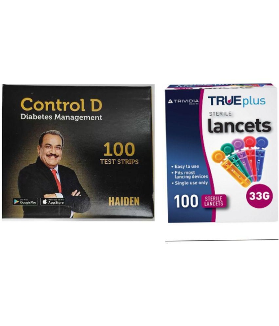 Control D 100 Test Strips with True Plus 100 Lancets