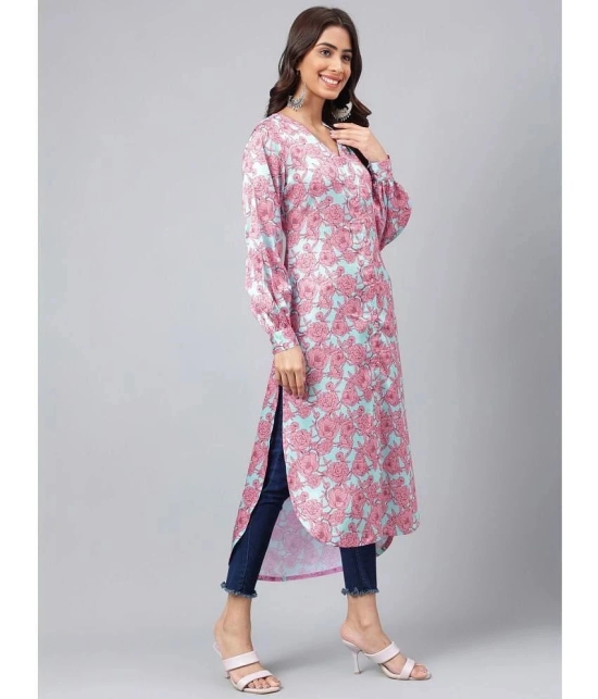 Janasya - Multicolor Satin Womens Straight Kurti ( Pack of 1 ) - None