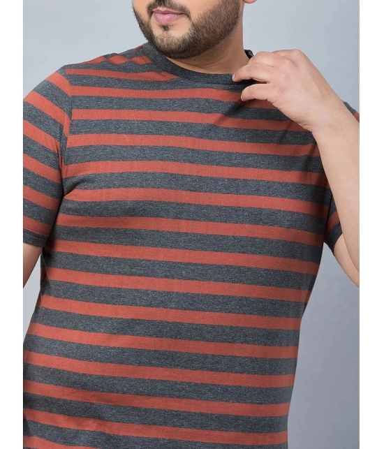 AUSTIVO Cotton Blend Regular Fit Striped Half Sleeves Mens T-Shirt - Multicolor ( Pack of 1 ) - None