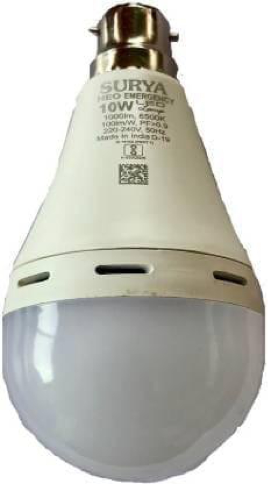 SURYA EMERGENCY LED LAMP 10W B22 COOL WHITE 4 hrs Bulb Emergency Light  (White)