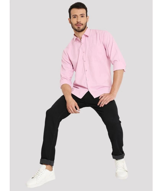 Maharaja - Pink Polyester Slim Fit Mens Casual Shirt ( Pack of 1 ) - None