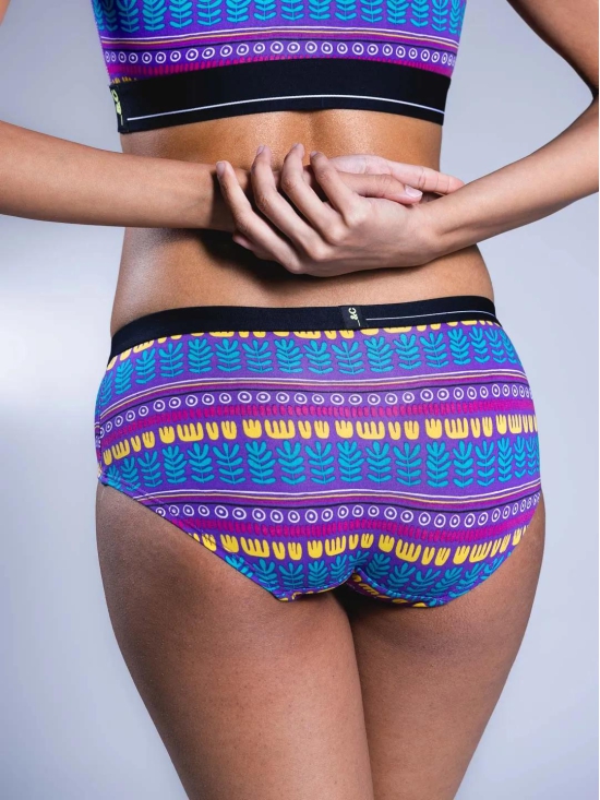 Women's Hipster Briefs - Botswana Blues-L