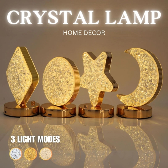 HOME-DECOR CRYSTAL LAMP-Crescent