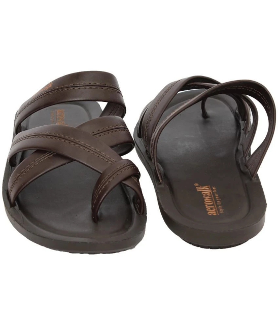 Aerowalk - Brown Mens Thong Flip Flop - None