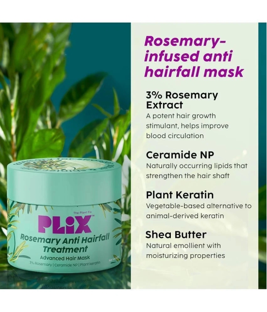 Plix Rosemary AntiHair Fall Treatment Advanced Hair Mask With 3% Rosemary Extract.(200 g)