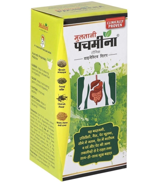 Multani Pachmeena Tonik Digestion Syrup | Improves Appetite | Natural Stomach 450 Ml