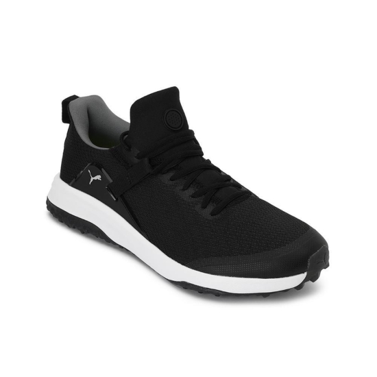 Puma Men's Fusion Evo Extra Wide Golf Shoes-BLACK / UK 8