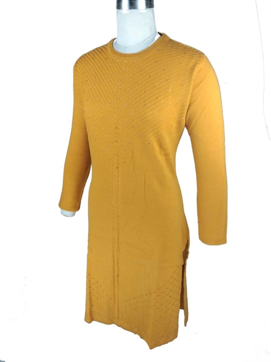 Woollen with Stone Work-Yellow / S-L