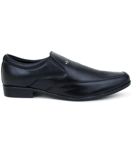 Action Office Artificial Leather Black Formal Shoes - None